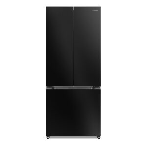 Cosmo 30 In. Vista Collection 17.5 Cu. Ft. Counter Depth 3-door French Door Refrigerator, Freezer Drawer, Matte Black COS-RFFV183RBK